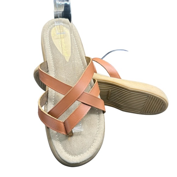 Leather Craft Women’s Toni Slides Brown Size 9 - Picture 6 of 14